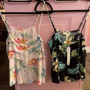 Black or Pink floral top